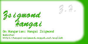 zsigmond hangai business card